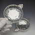 1901 British Antique Pure Silver (925 Silver) Bonbon Dish Pair Diameter 90mm Josiah Williams